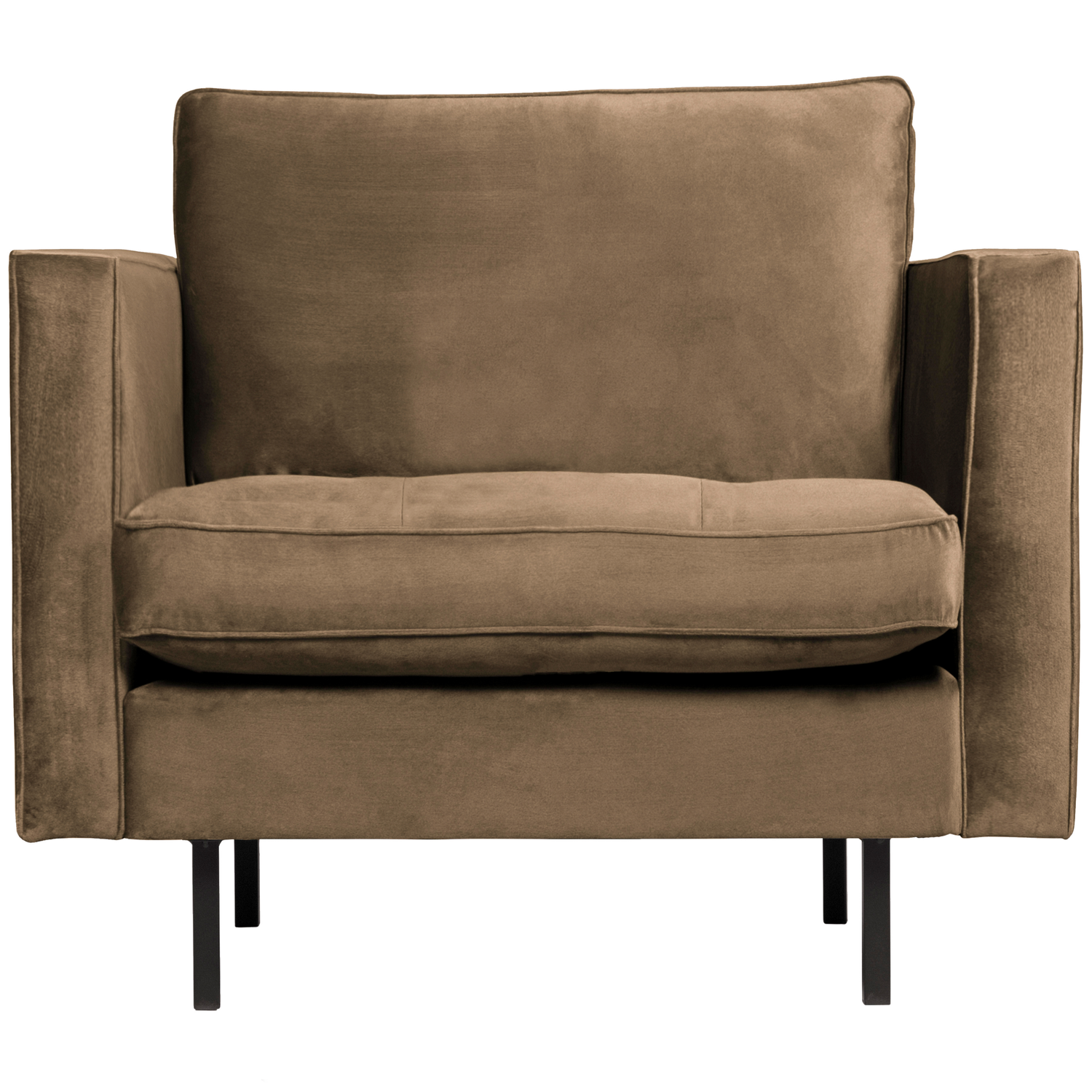 WOOOD classic fauteuil Rodeo - Velvet - Taupe - 83x98x88