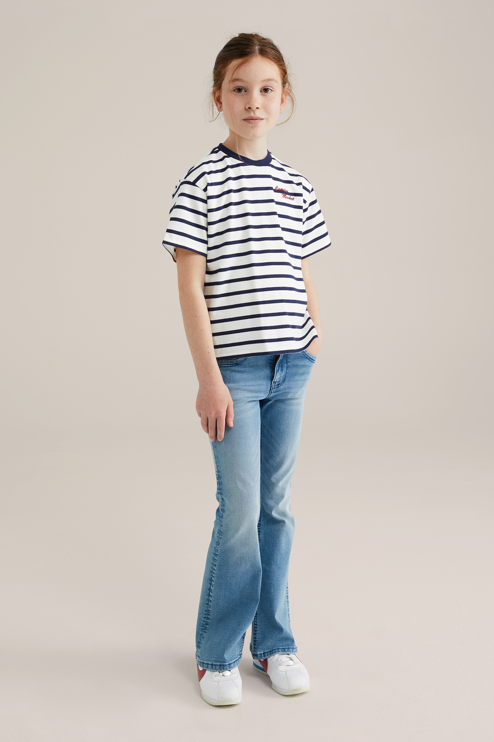 Meisjes T-shirt met strepen