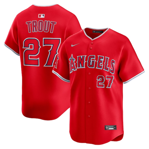 Mike Trout Los Angeles Angels Nike Alternate Limited Player Jersey - Red/White