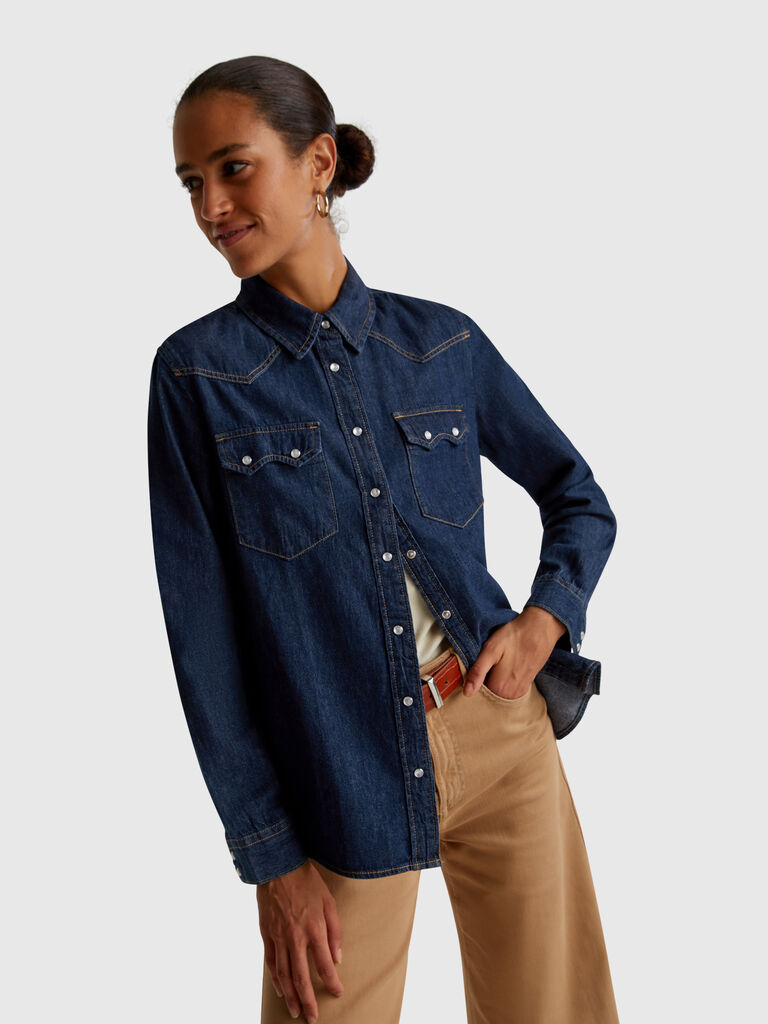 Western denim shirt