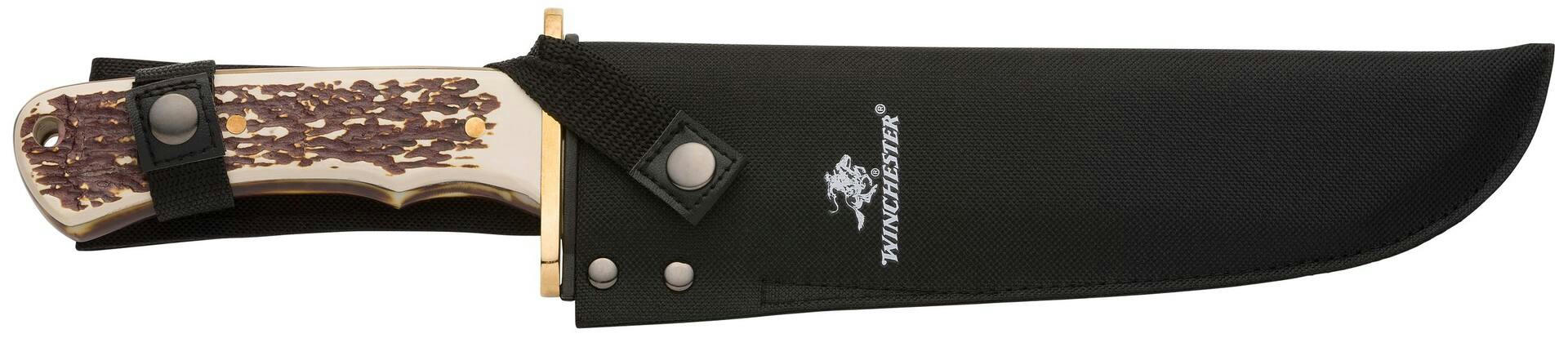 Winchester Stag Bone Bowie Knife, 13-in