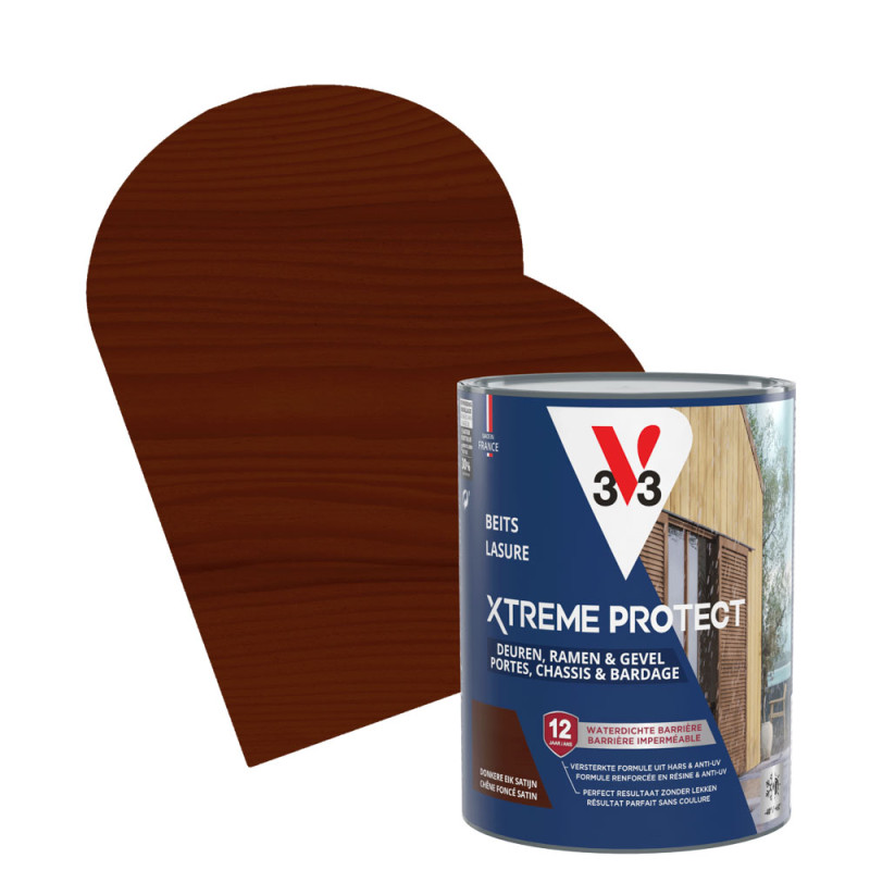 Lasure pour bois Xtreme Protect chêne foncé 0,75 L V33