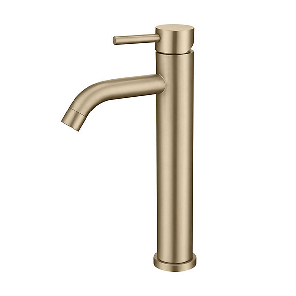 Mitigeur de lavabo bec haut SKY BATH or brossé PVD Inox S304 série Rock