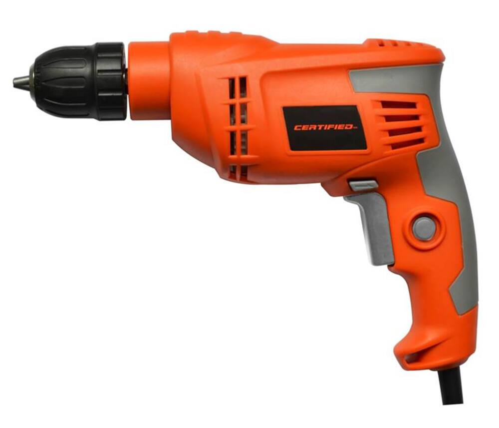 Certified KK82-10D 4A Corded Drill/Driver with Keyless Chuck & Non-Slip Grip, 3/8-in