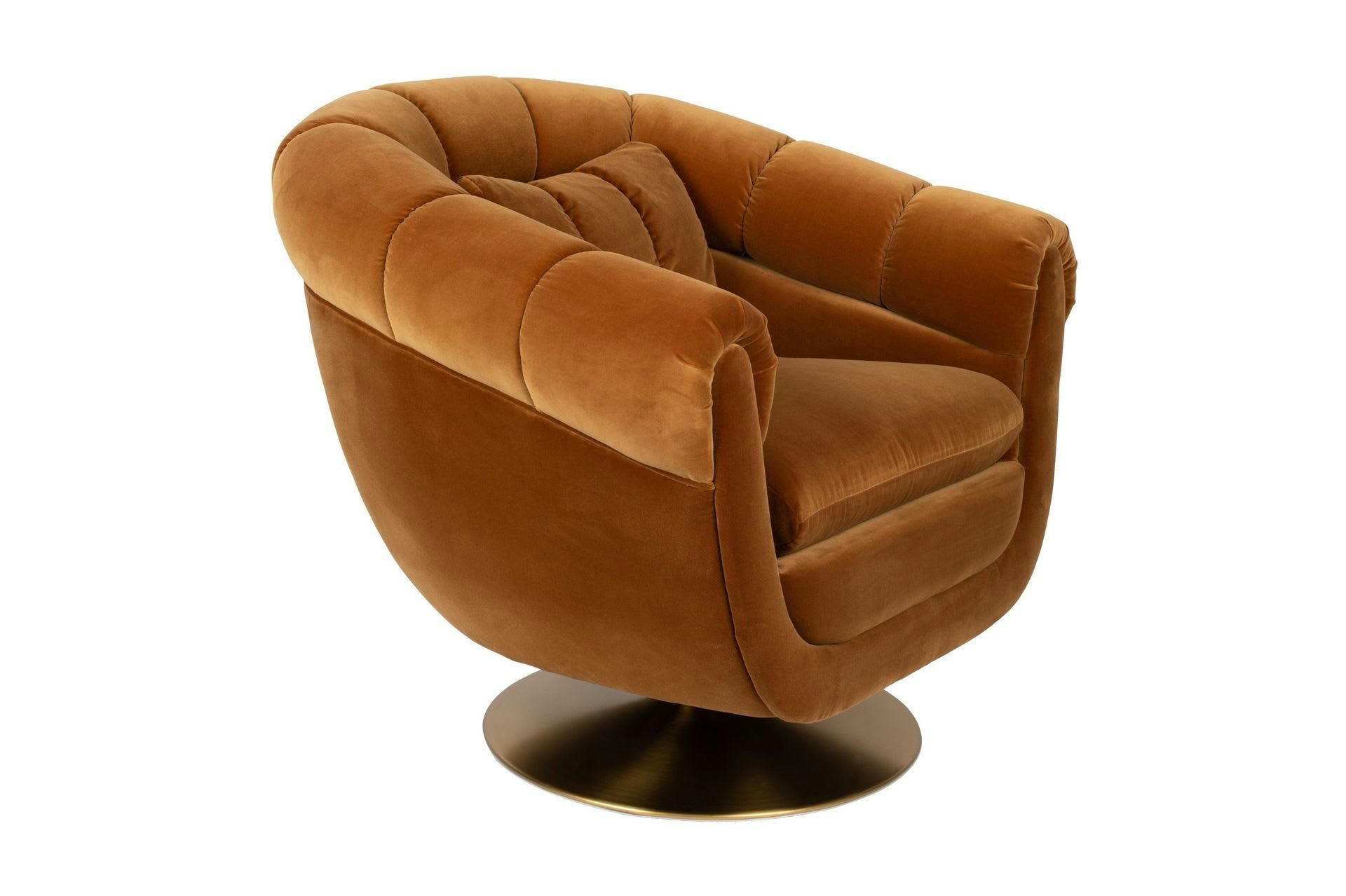 MEMBER - Fauteuil lounge en coton marron