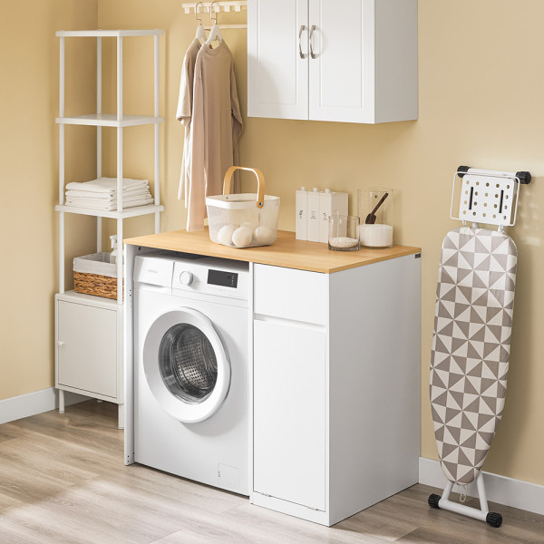 SoBuy Szafka na bieliznę z 1 szufladą Biały 100x60x90cm Nordycki BZR217-NW