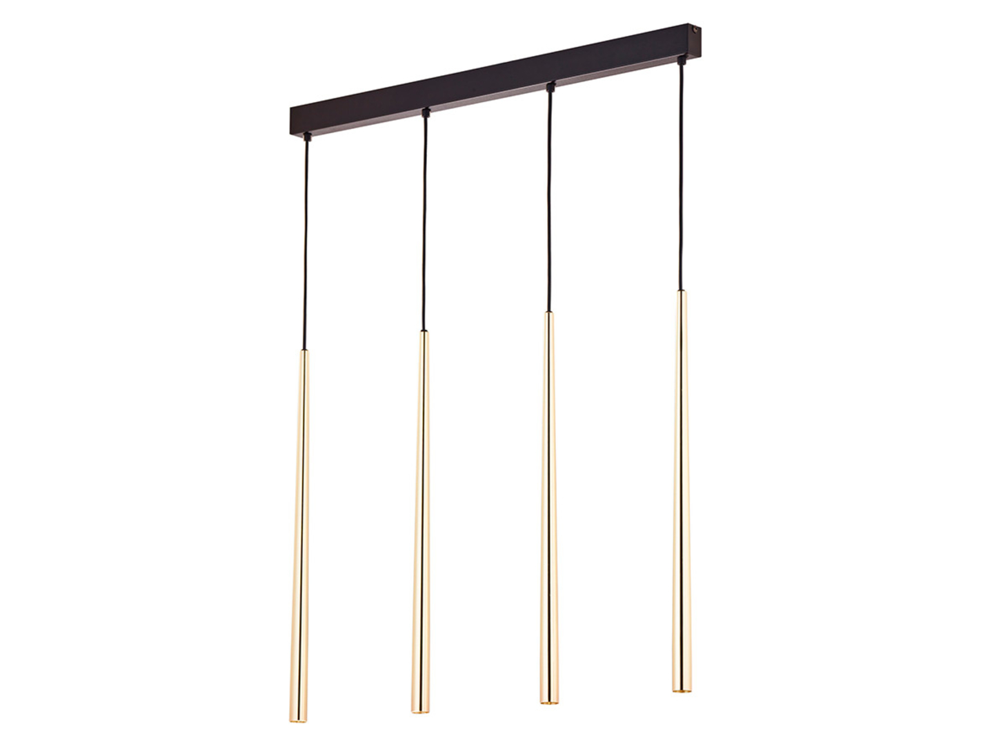 Lampa wisząca Piano 4-punktowa metalowa czarno-złota