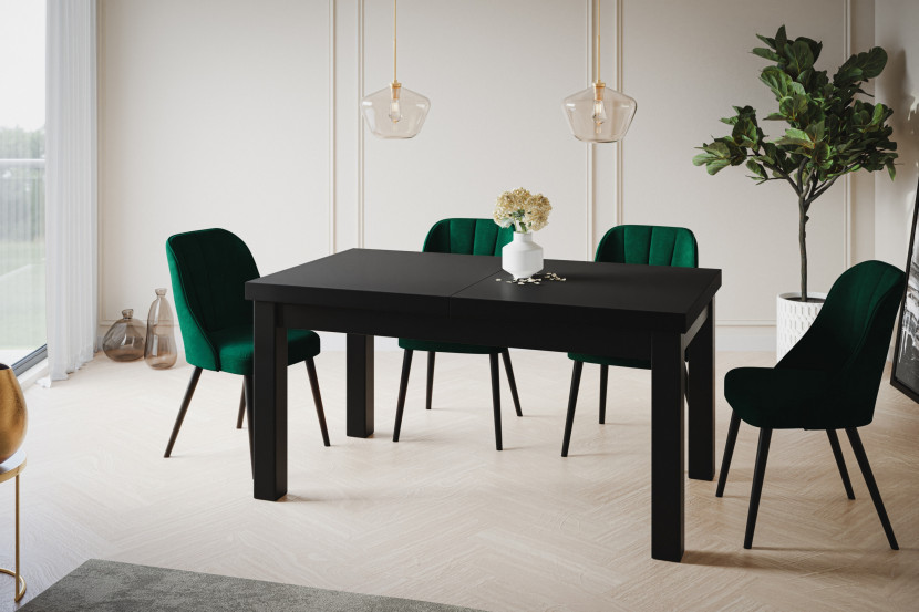 Stół rozkładany CLASSIC 120/160X80 Czarny