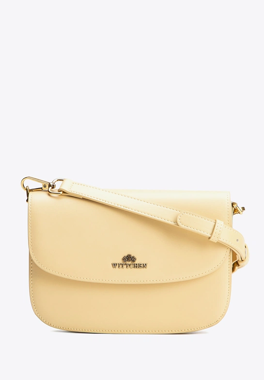 Damska crossbody ze skóry naturalnej żółta