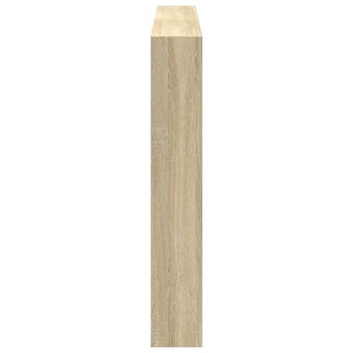 NNEVL Headboard Cabinet with LED Sonoma Oak 160x17x102 cm