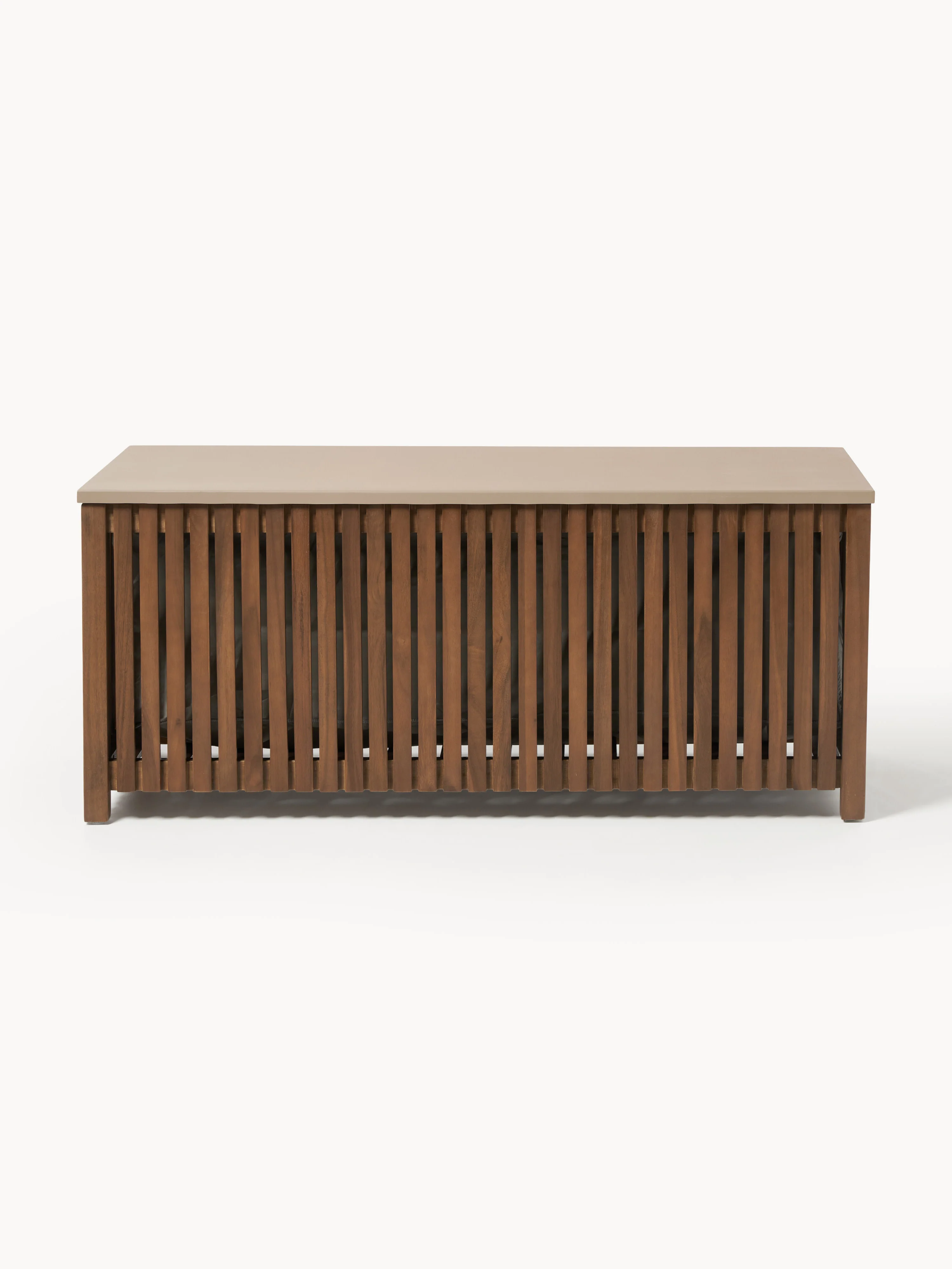 Garten-Aufbewahrungsbox Arkin aus Akazienholz mit Einsatz, B 129 cm