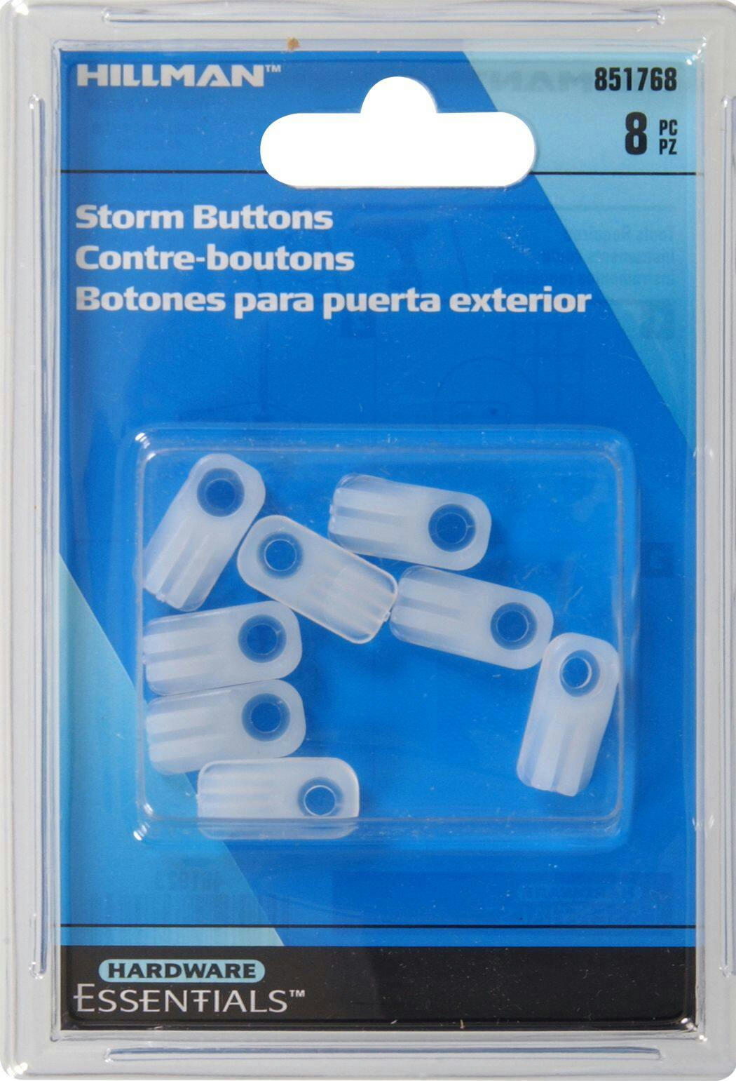 Hillman Plastic Button Secure Screens, Mounting Hardware Included, White