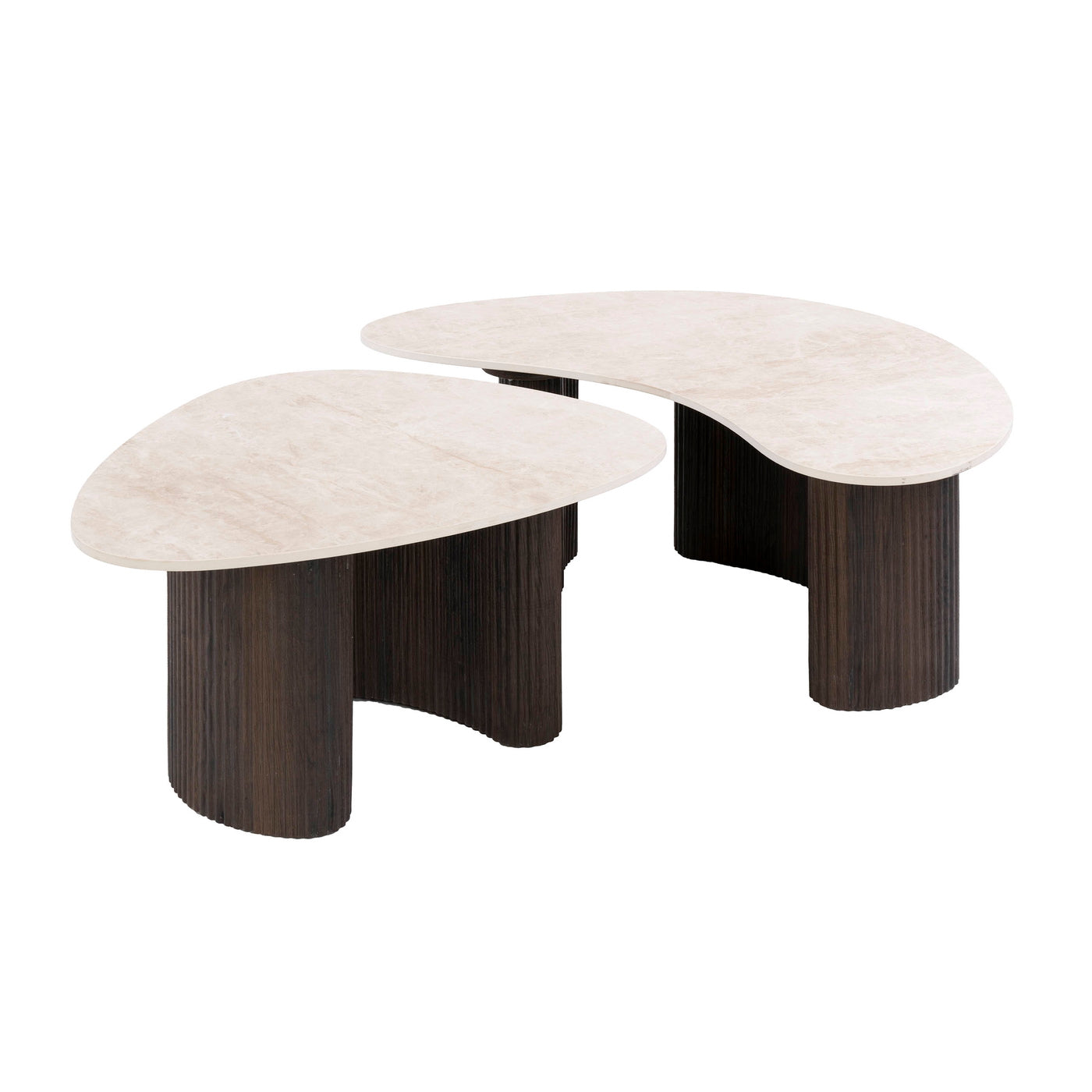 Giga Living Salontafel Ceramo Organisch - Organisch Keramiek - Set Van 2