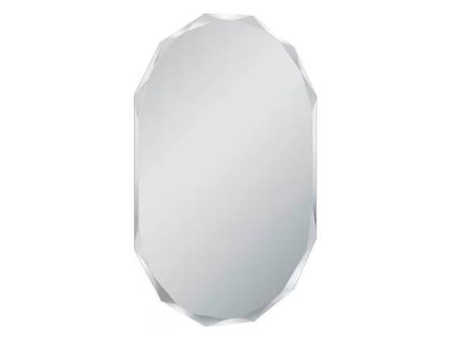Lustro ścienne Liv w ramie 50x70 cm owalne srebrne