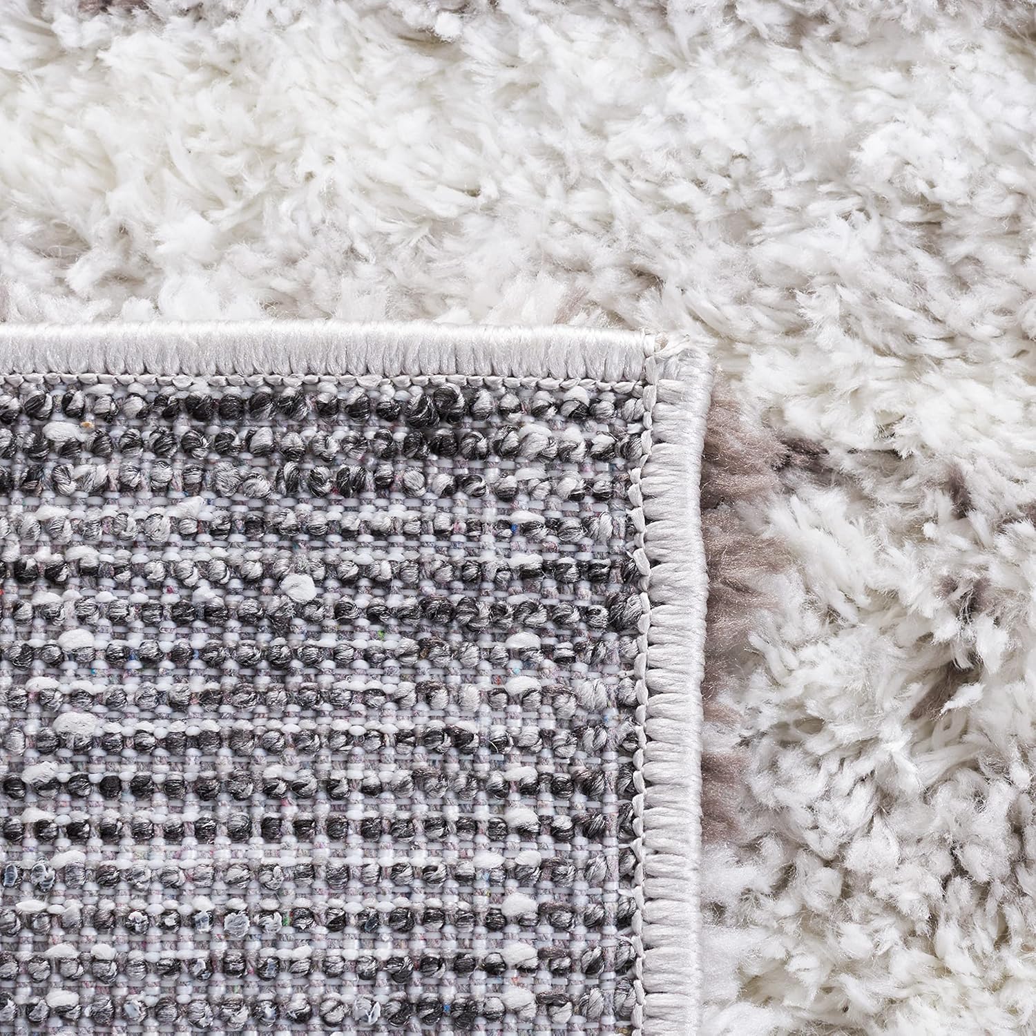SAFAVIEH Berber Shag Collection Area Rug - 9' x 12', Grey & Dark Grey, Stripe Design, Non-Shedding & Easy Care, 1.25-inch Thick Ideal for High Traffic Areas in Living Room, Bedroom (BER565F)