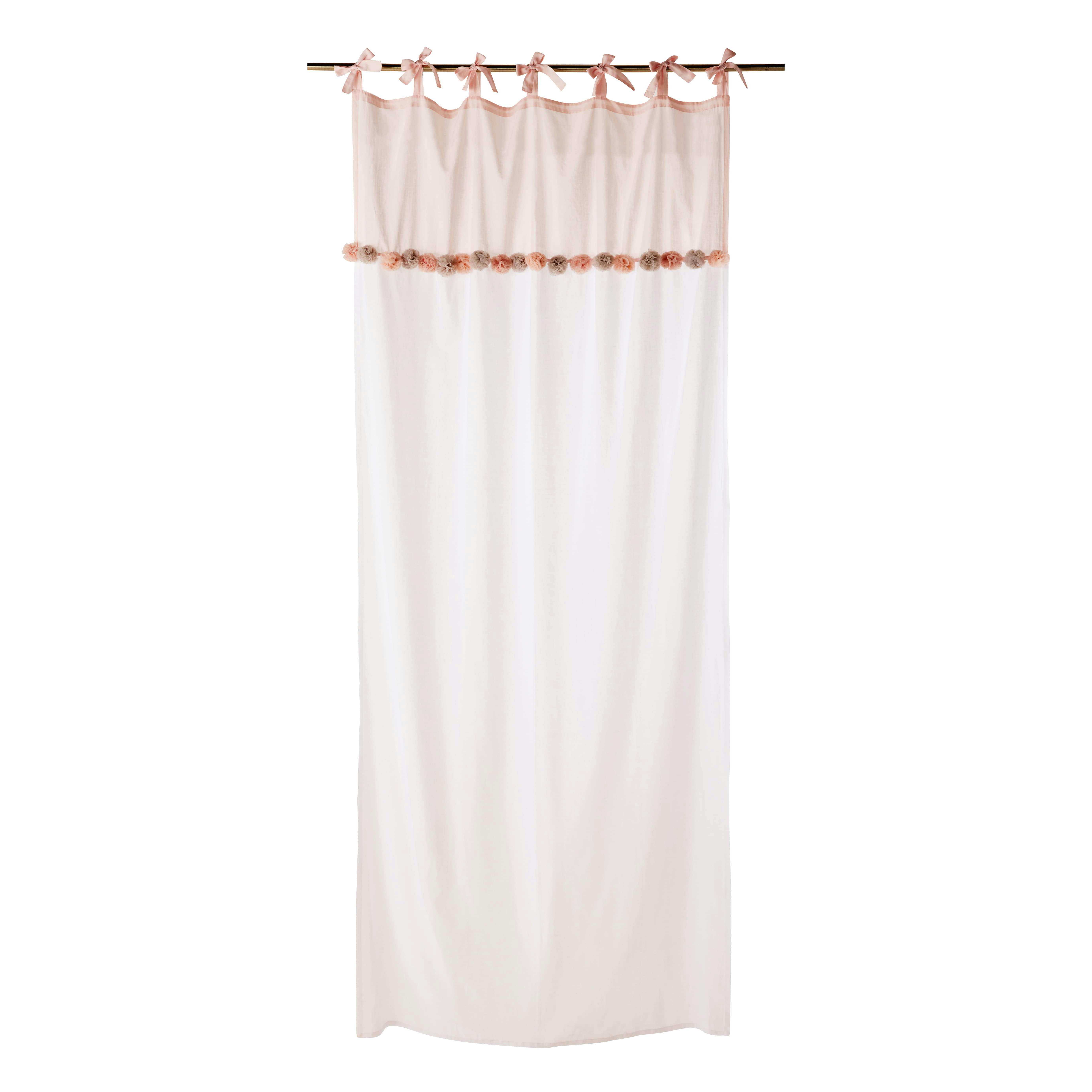 MILA - Rideau à nouettes en coton biologique bicolore à l'unité 102x250