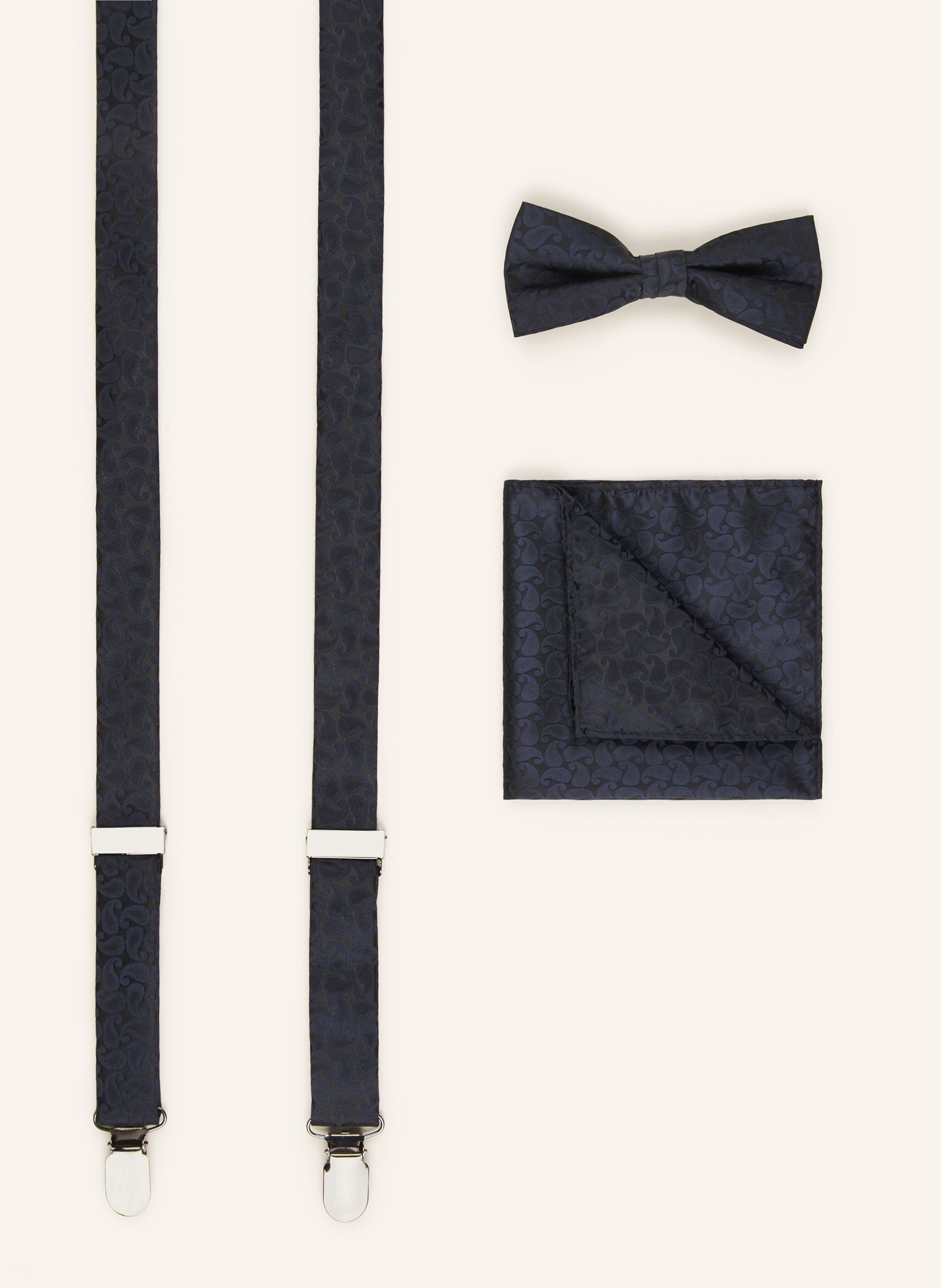 PAUL Set: Hosenträger, Schleife und Einstecktuch