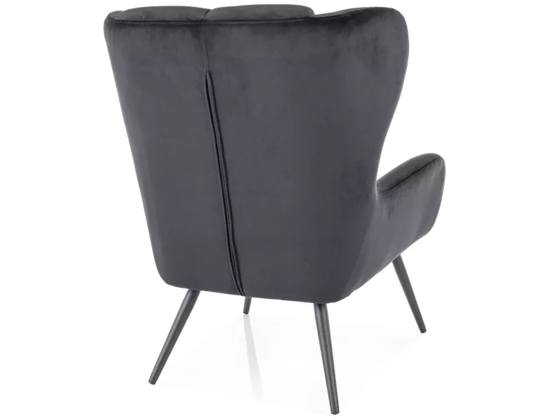 Fotel tapicerowany LOUIS VELVET czarny