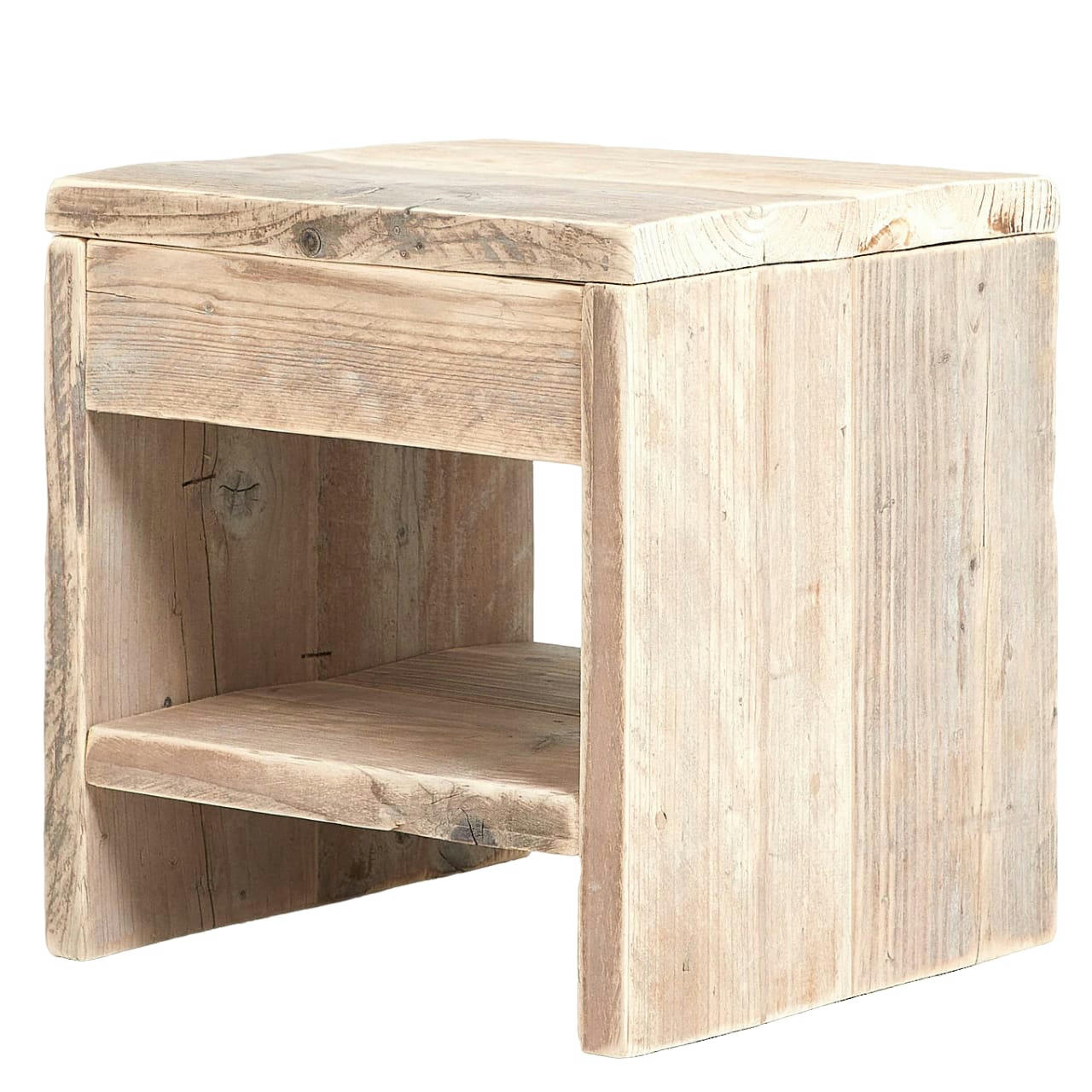 STELLA - Table de chevet en bois de couleur beige