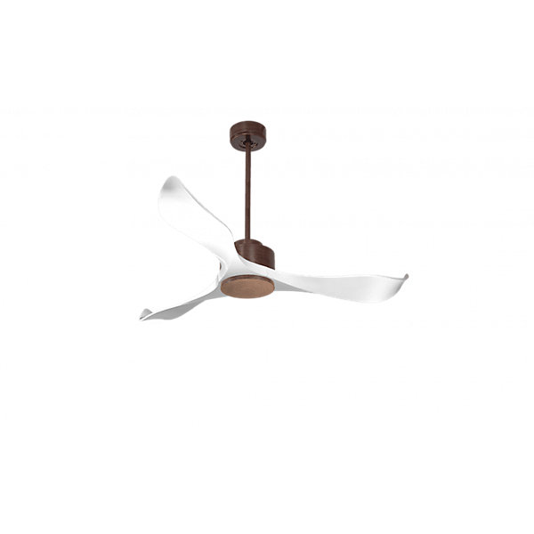 Modulo Regular Exterior - un ventilateur pour extérieur IP44, DC 132 cm Marron pales abs blanc sans Lumière20 à 30 m²