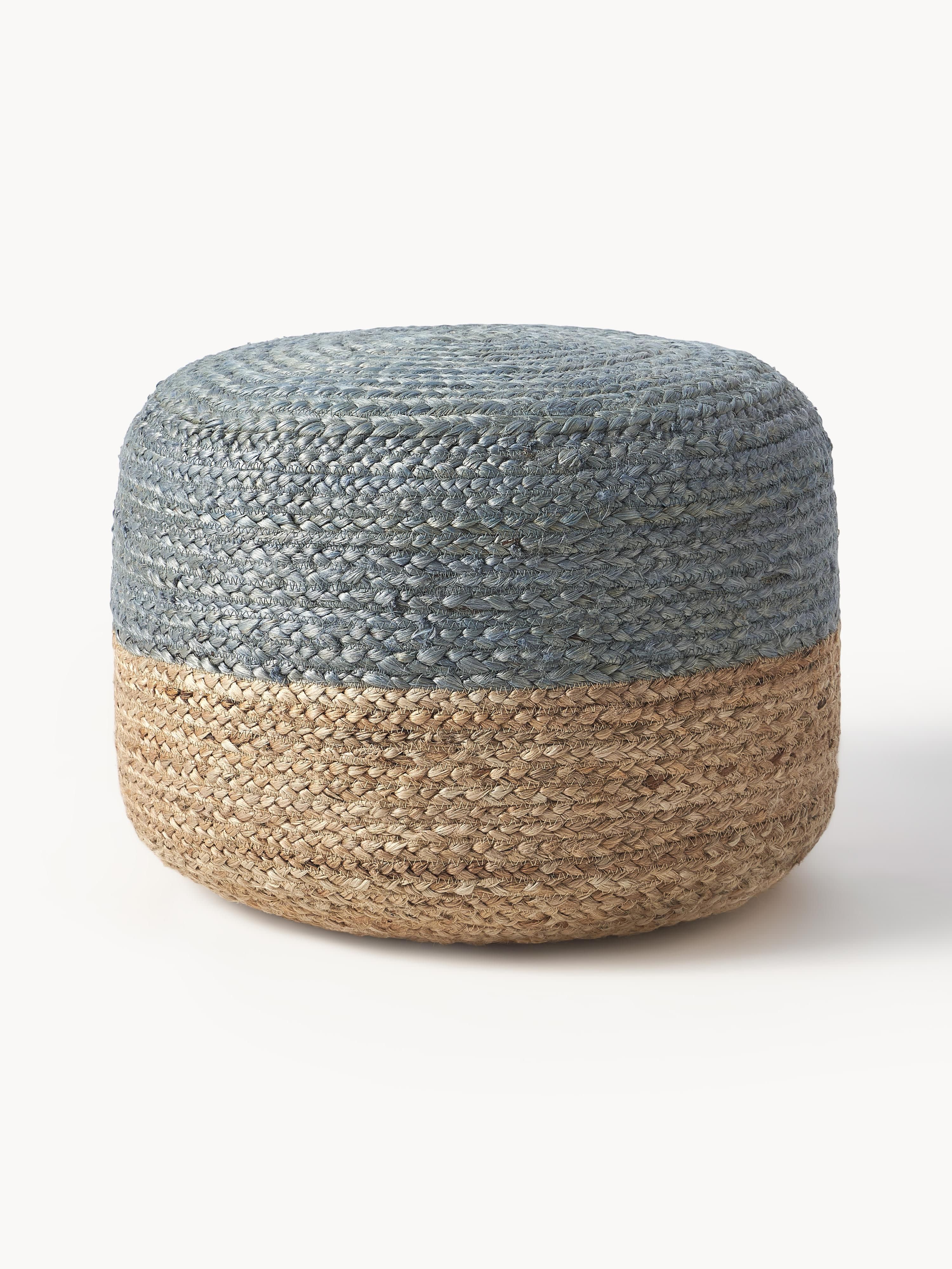Handgefertigter Pouf Bono aus Jute