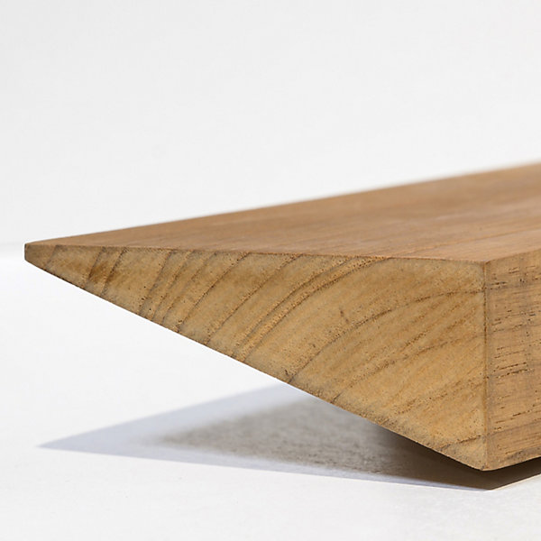 Etagère Murale en Bois Teck Huilée Rectangle - Pré-percée - 35x90x450mm - Etagère de Bureau, Cuisine, Salle de bain, Salon