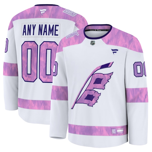 Carolina Hurricanes  2024 Hockey Fights Cancer Custom Practice Jersey - White