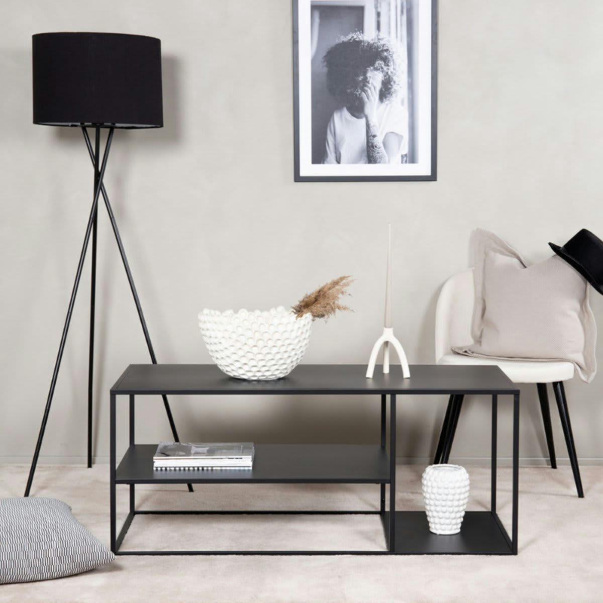 STALMA - Table basse industrielle noire