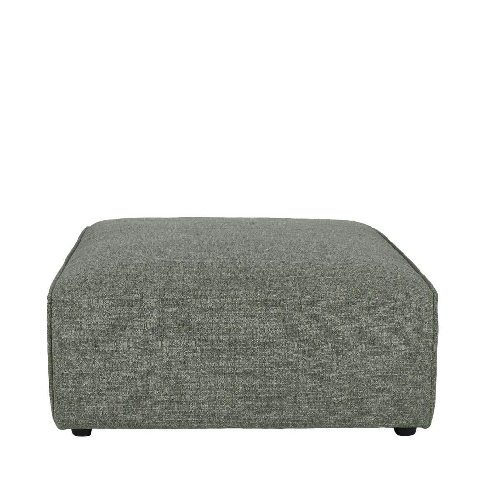 OTIS - Pouf pour canapé modulable en tissu vert de gris