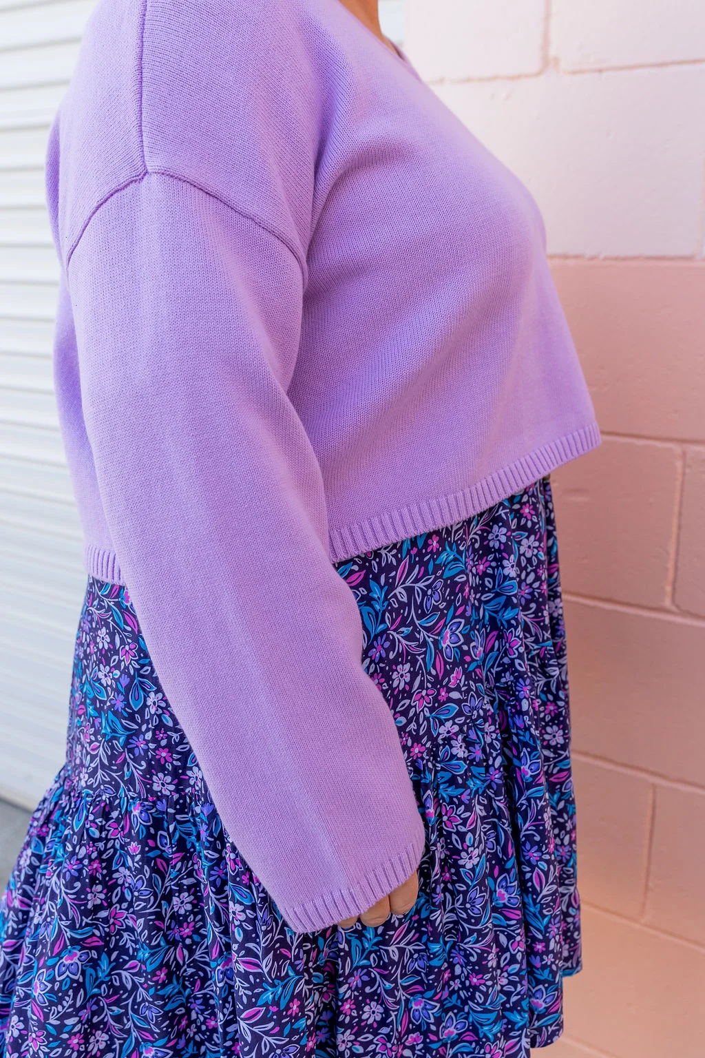 Blakely Crop Knit in Lilac