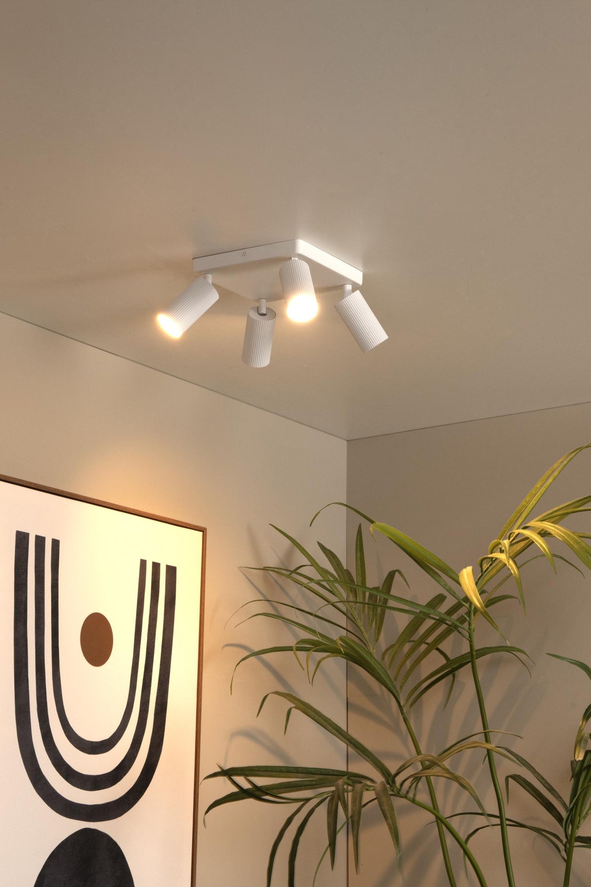 Lucide plafondspot CLUBS - 4xGU10 - Wit