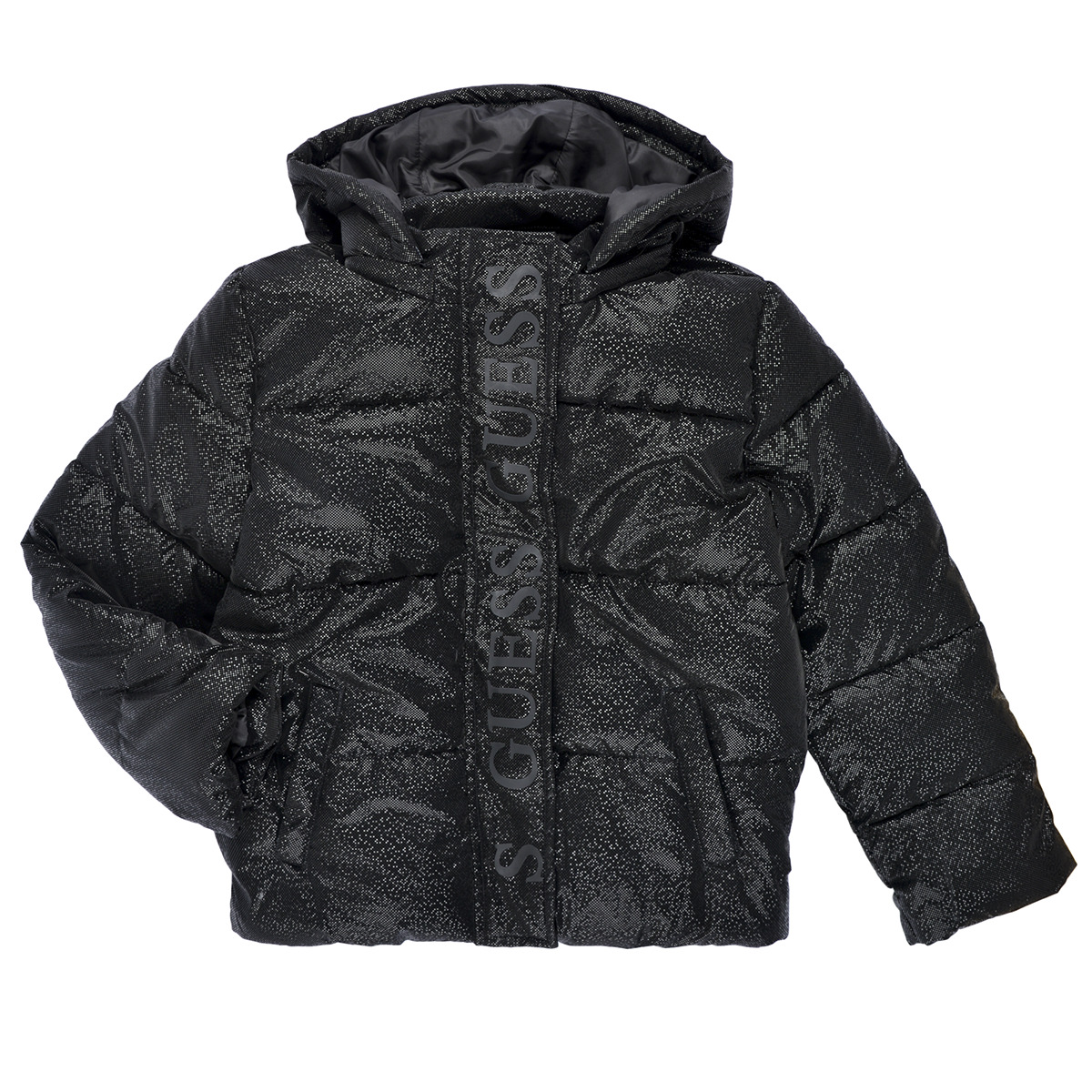 Guess - HOODED LS PUFFER - Black