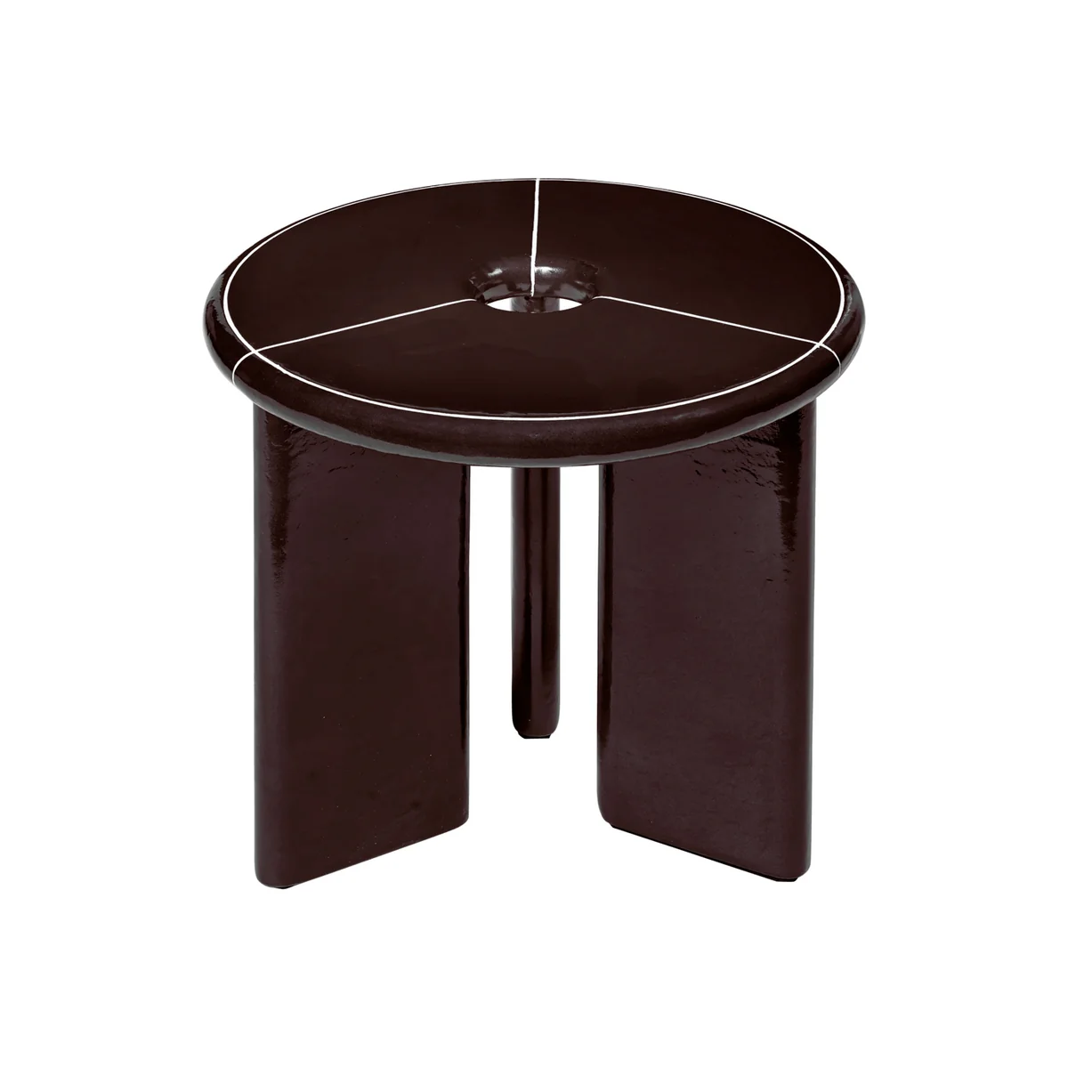 Ferm Living - Deya Outdoor Beistelltisch, Ø 47 x H 45 cm, chestnut brown