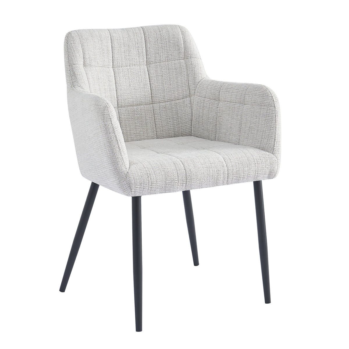 Livingfurn eetkamerstoel Bronco - greige - stof - set van 2