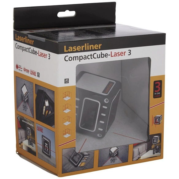 Kreuzlinienlaser »CompactCube 3«, schwarz/orange