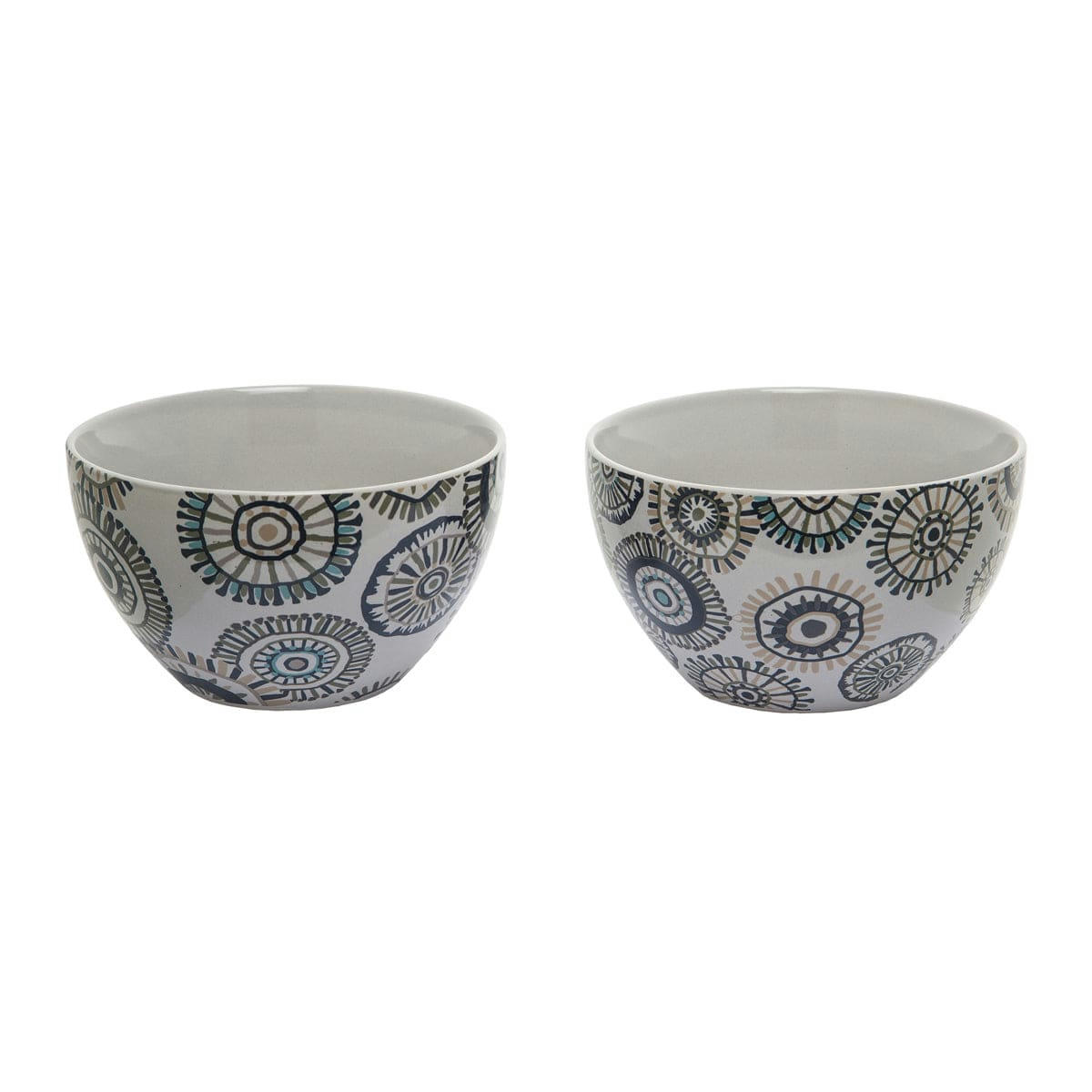 CANDY - Set de 2 bols en céramique blanc H8