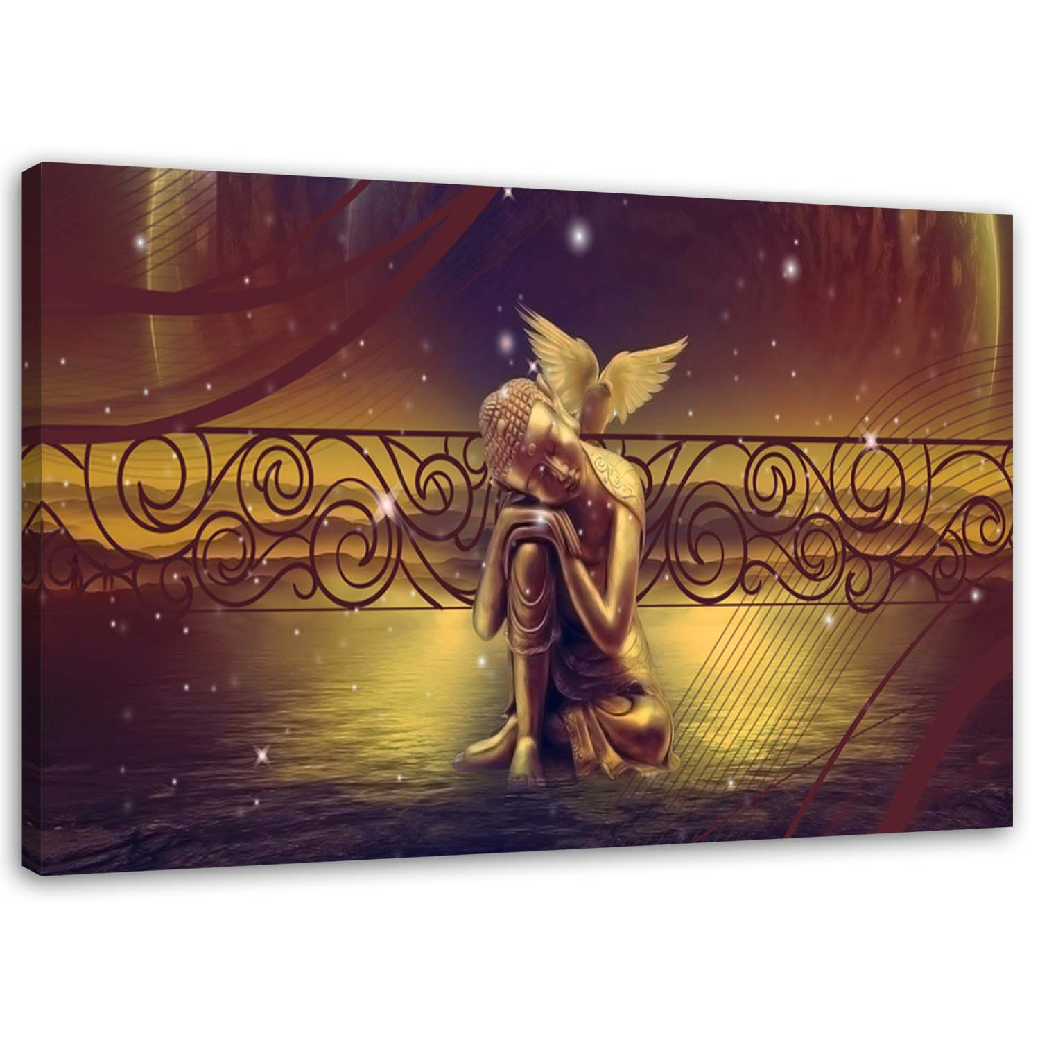 Feeby Obraz na płótnie Budda w stylu vintage zen spa 60x40