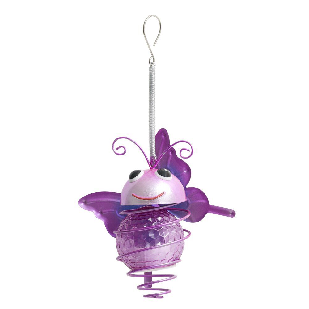 Lampe solaire forme insecte en métal à suspendre 9x8xH11cm (3 modèles)