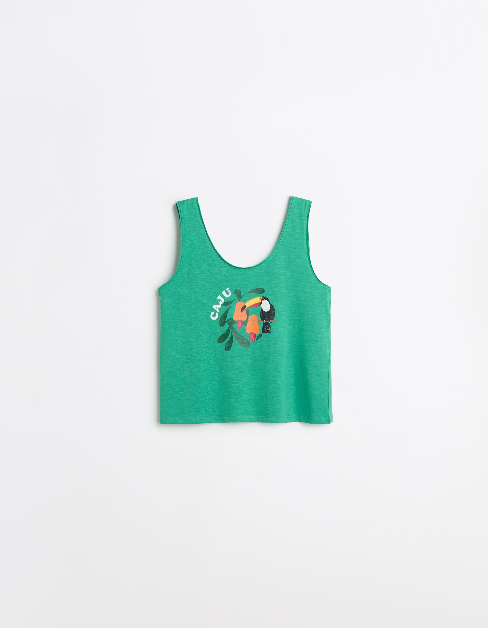 Top Estampado, Mulher, Verde