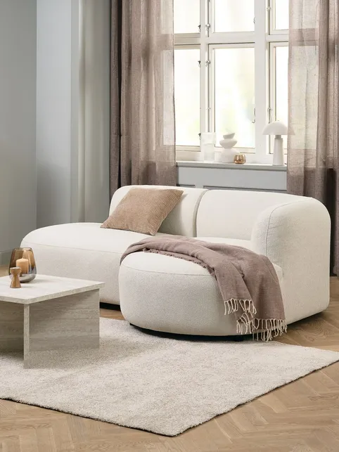Sofa JYLLINGE chaiselong højre beige teddy