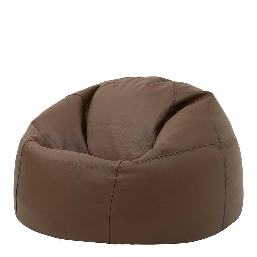- Pouf cuir noir