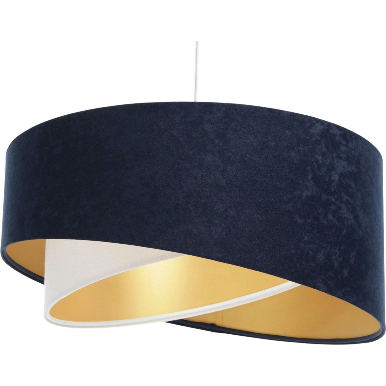 GALAXY ECO - Suspension Tissu Bleu 45x45x21 cm