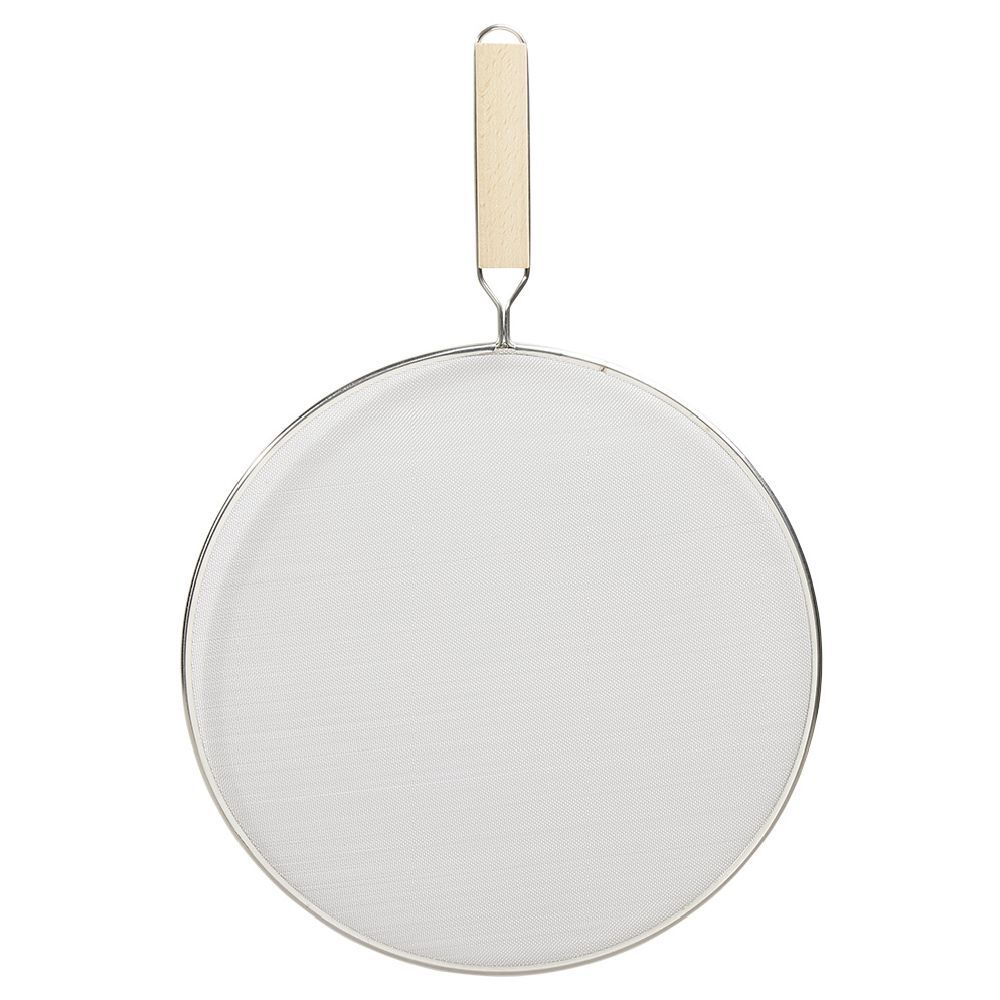 Couvercle anti éclaboussures écran inox et bambou Ø29cm