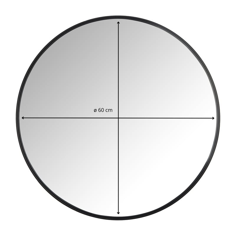 Ronde spiegel - &Oslash;60 cm - metalen lijst