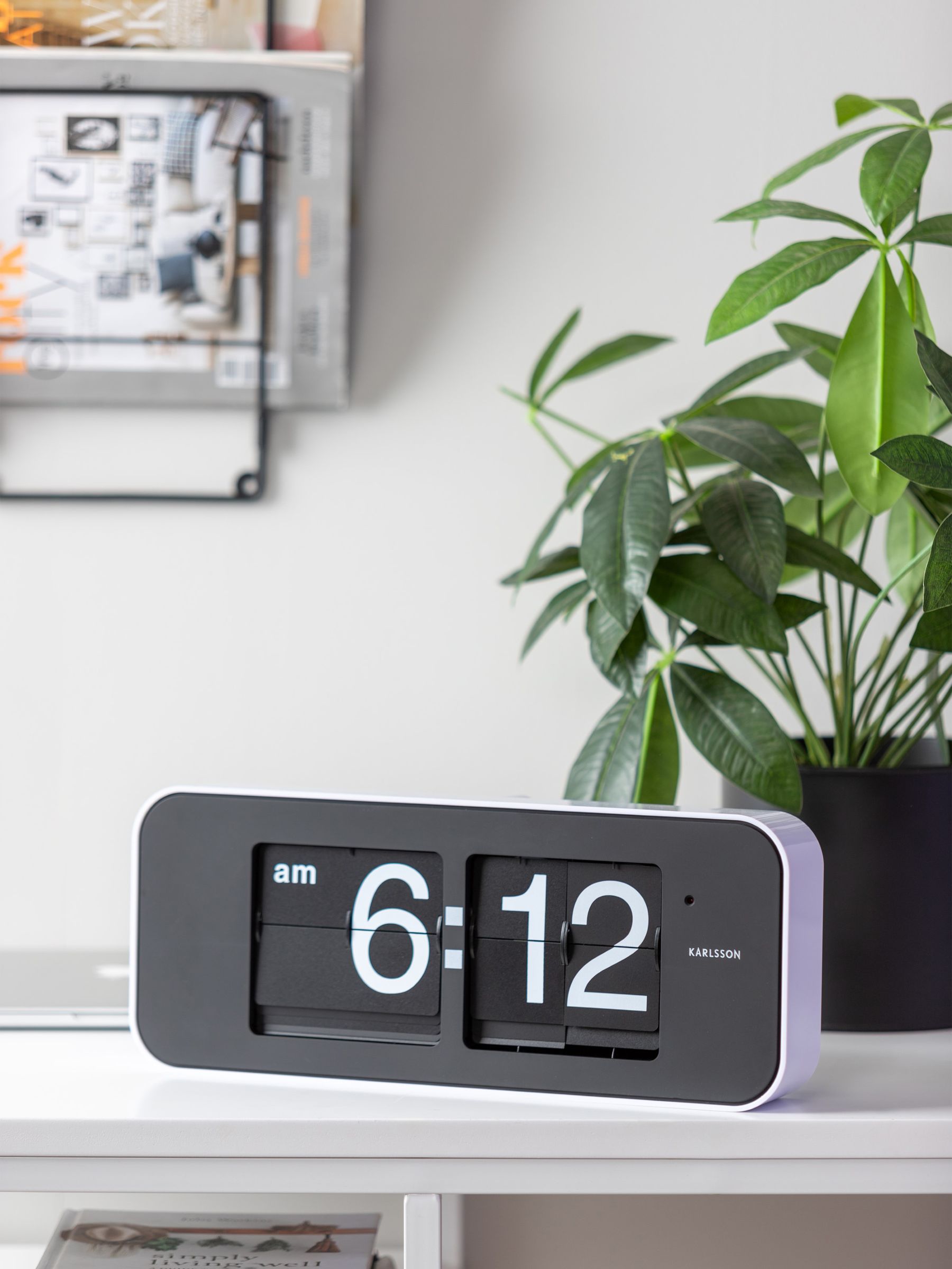 Karlsson White Wide Flip Wall Clock
