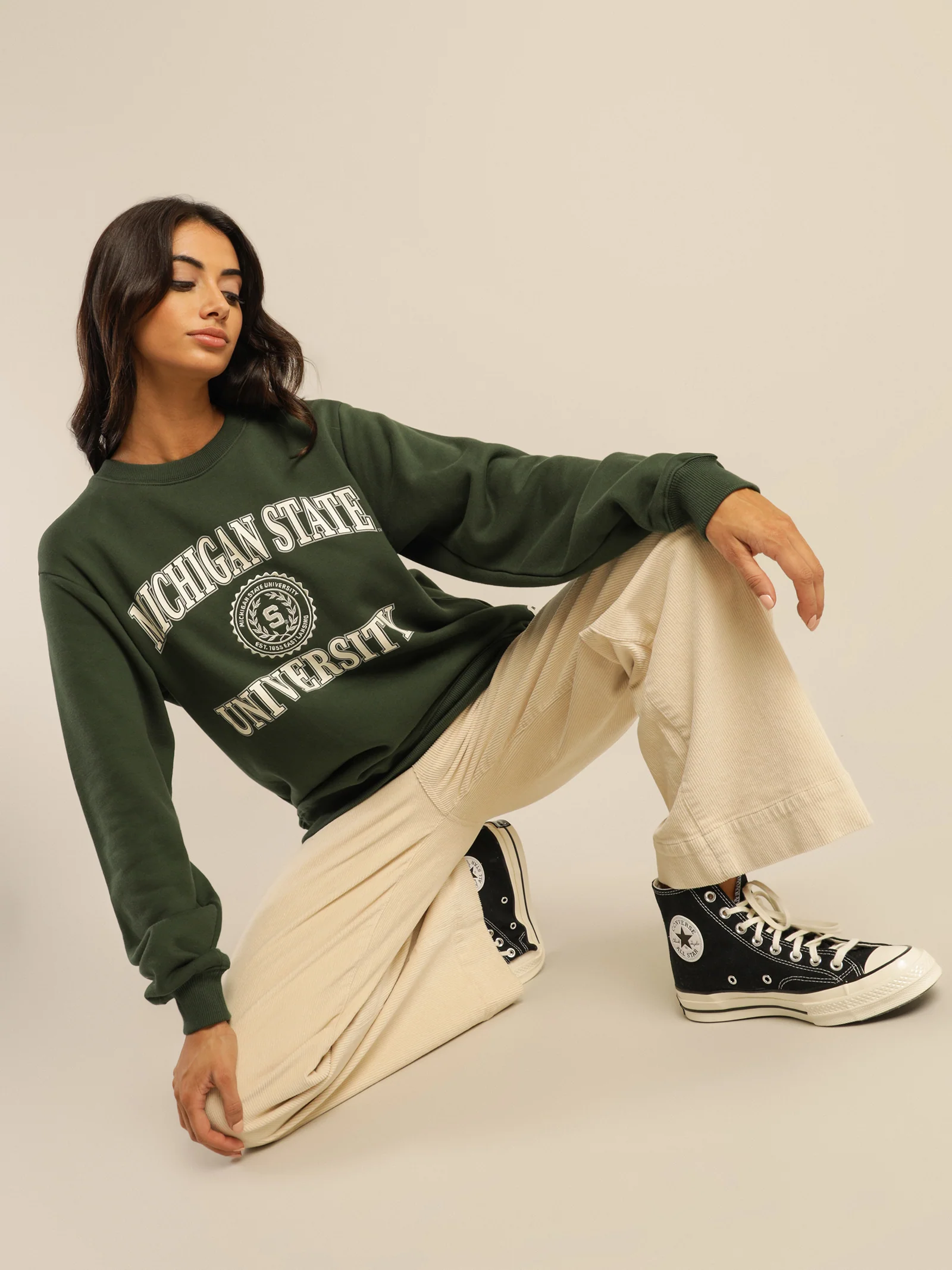 Michigan State Vintage Reef Logo Crew
