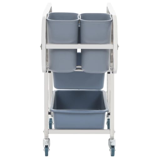 NNEVL Kitchen Cart with Plastic Containers 82x43.5x93 cm