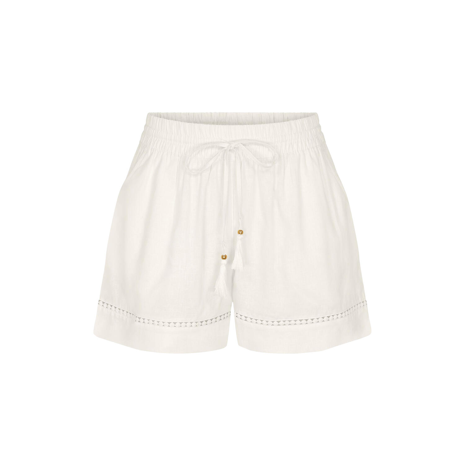 Summer Wear Shorts, silk white