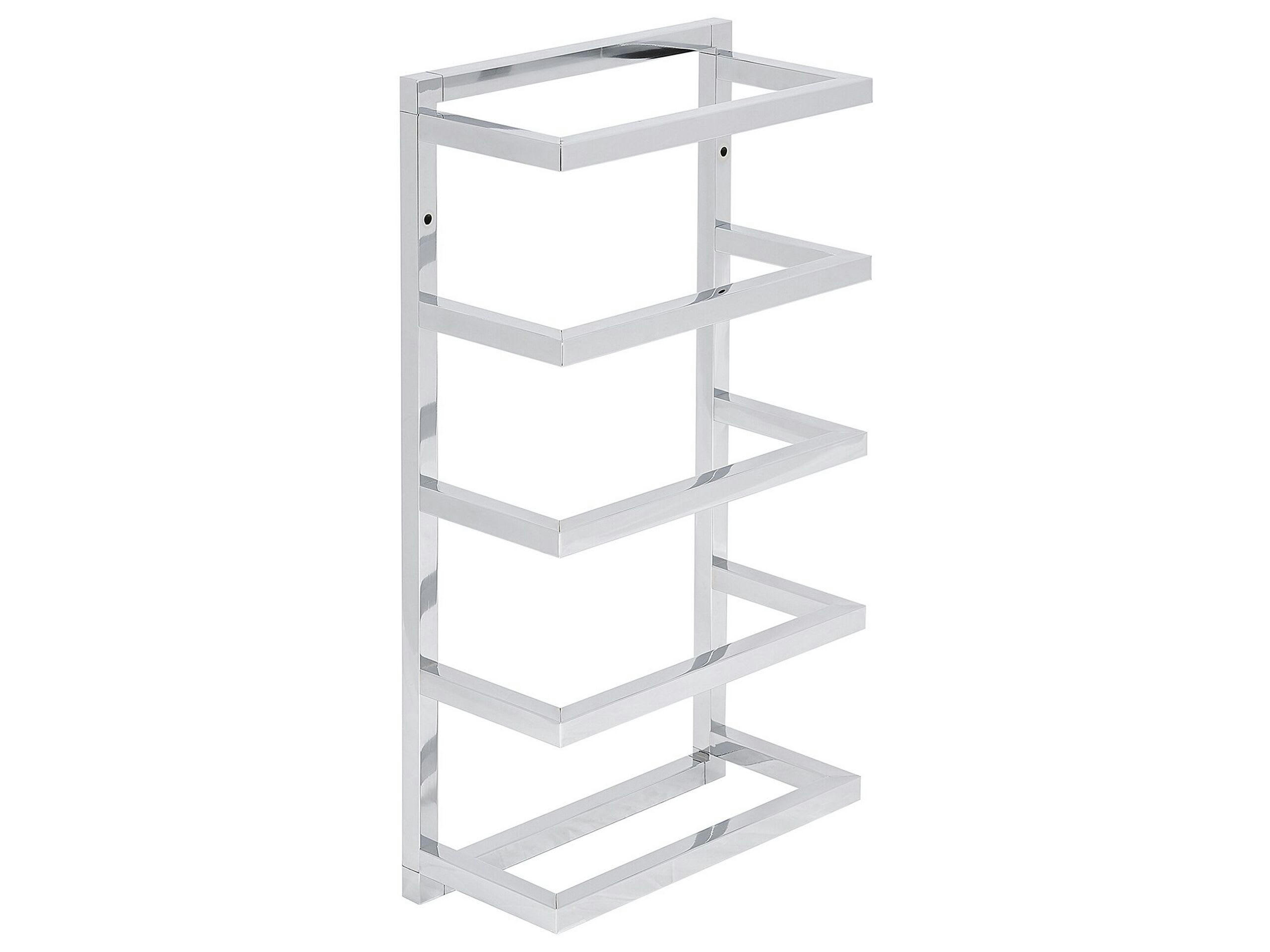 CINTRA - Porte-serviettes mural acier argenté 5 barres 31 x 57 cm