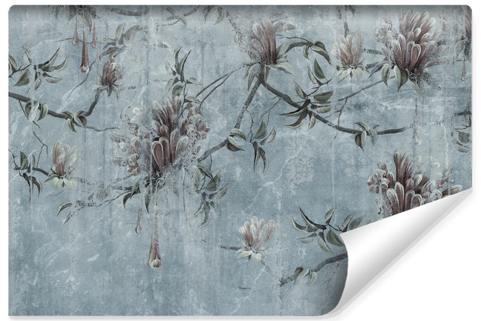 Fototapeta Abstrakcyjne Kwiaty Na Betonie 90x60cm